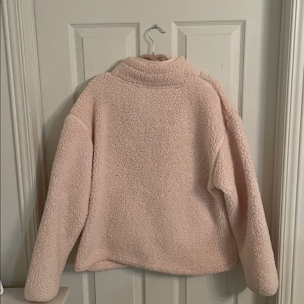 🐻‍❄️🩰 Baby Pink Sherpa Pullover XL - Picture 7 of 8